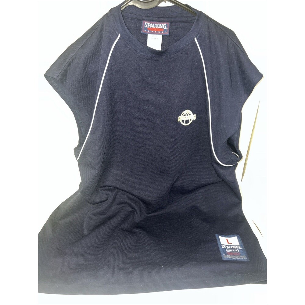 Spalding Athletic Apparel LG Men’s Dark Blue Work Out Shirt  Spalding Branded